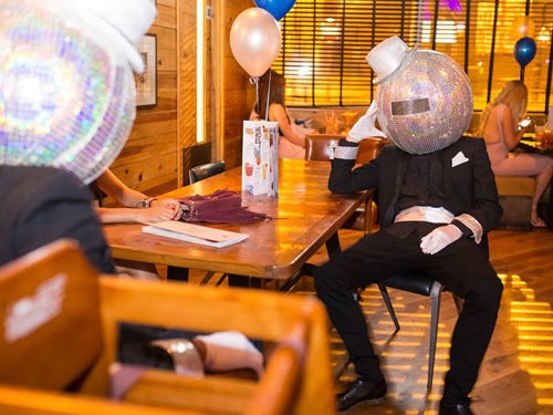 Disco Ball Head Act, Mirror Ball Head Act for hire