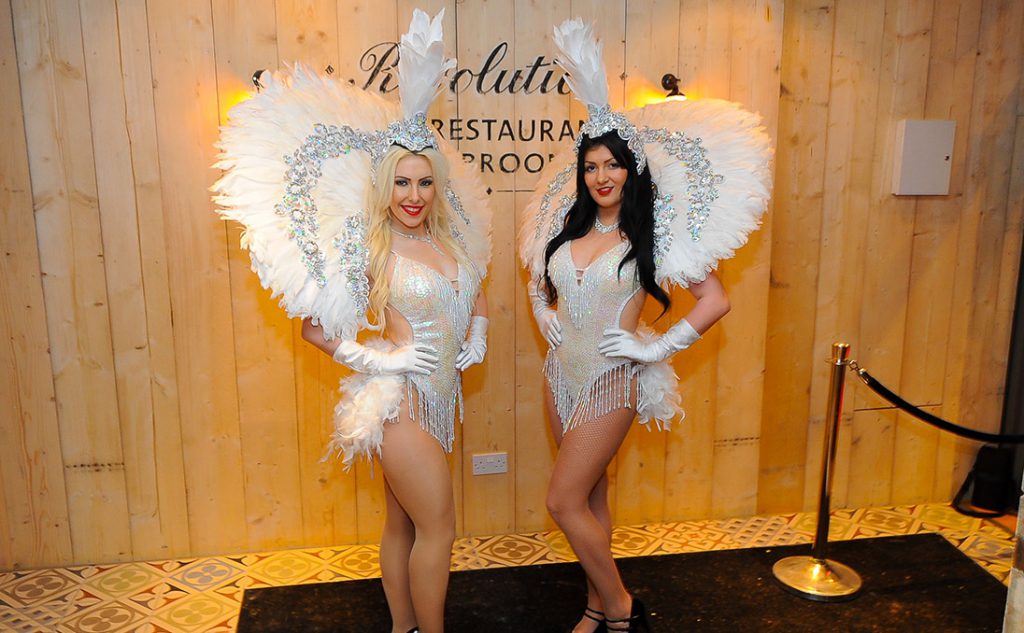 Las Vegas Feather Showgirls for hire in the UK