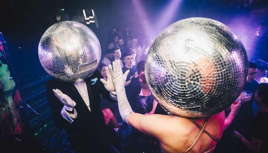 Disco Ball Head Act, Mirror Ball Head Act for hire