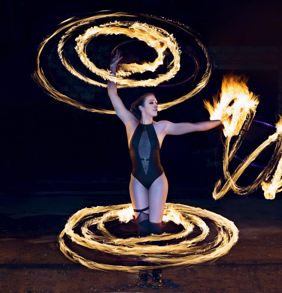 Fire Hula Hooper Act Performer for hire