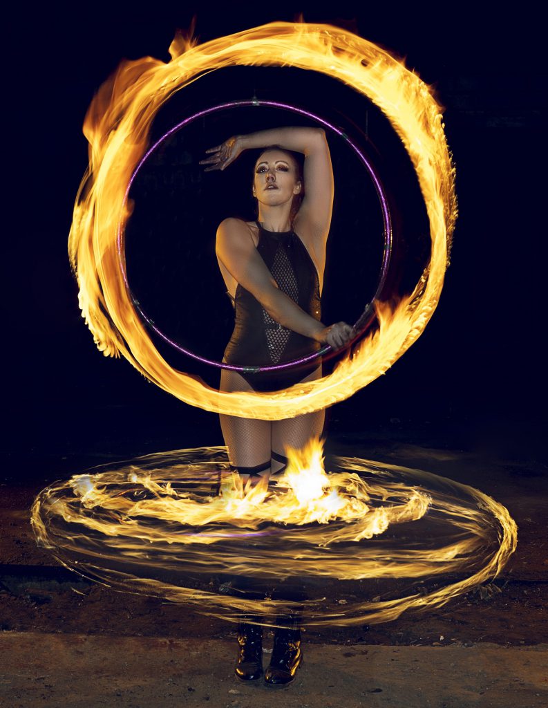 Fire Hula Hooper Act Performer for hire