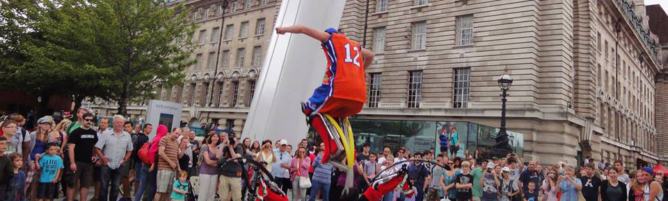 Bouncy Stilt Performers for hire