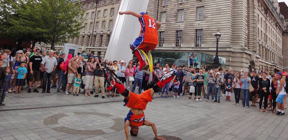 Bouncy Stilt Performers for hire