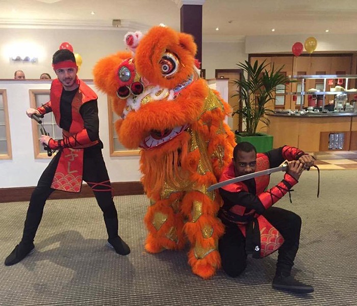 Oriental Chinese Lion Performers Act for hire