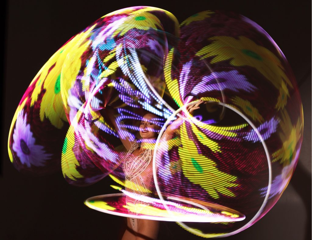 LED Hula Hooper Act Performer for hire