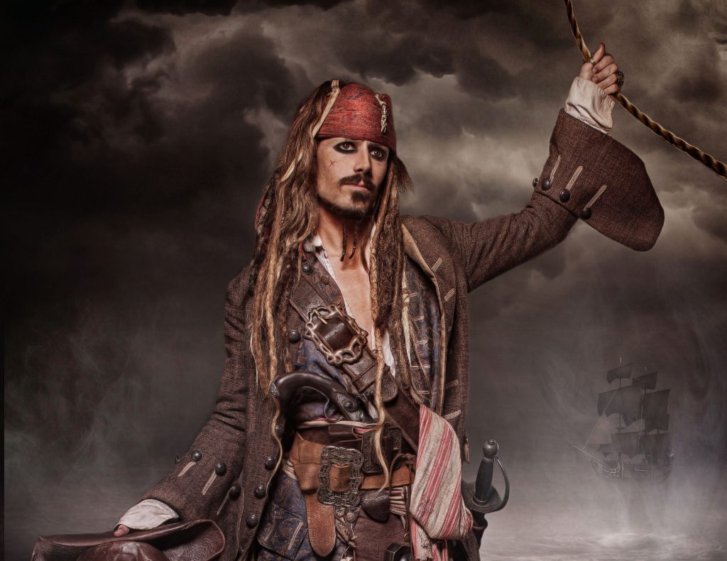 Jack Sparrow Character Pirates Of The Caribbean themed event for hire