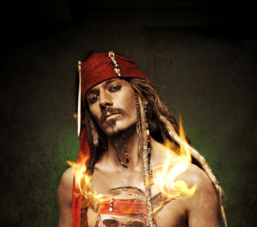 Jack Sparrow Character Pirates Of The Caribbean themed event for hire
